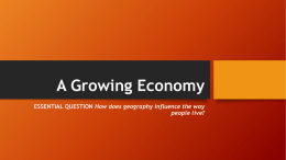 A Growing Economy - Mater Academy Lakes High School