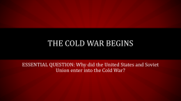 Cold War Begins PowerPoint