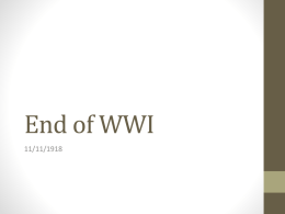End of WWI no video