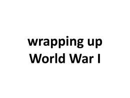 9.4 The Impact of World War I