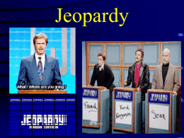 "Jeopardy" WWII Edition