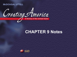 CHAPTER 9 Notes Main Idea Why It Matters Now