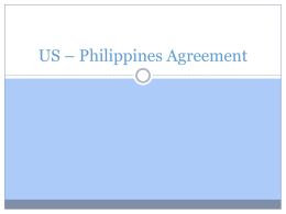 US * Philippines Agreement