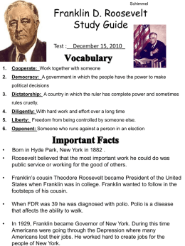 FDR try test at end then check by study guide