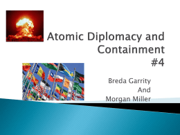 Atomic Diplomacy and Containment