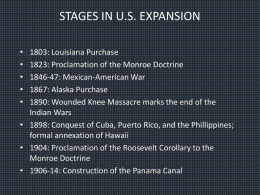 U.S. Expansion Overseas