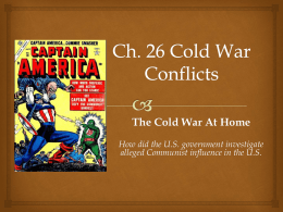 Cold War At Home - Wiggins US History