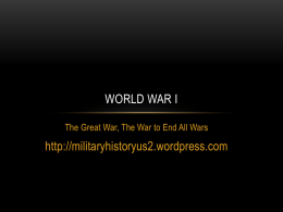 World War I - WordPress.com