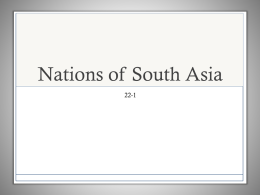 Nations of South Asia - McCook Public Schools