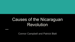 Causes of the Nicaraguan Revolution