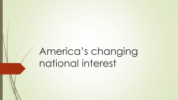 America_s changing national interest
