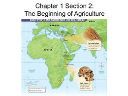 III. The Agricultural Revolution