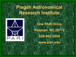 Astronomical Research and Education at PARI