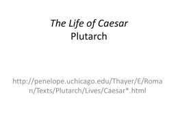 Plutarch on Caesar