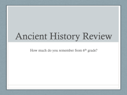 Ancient History Review PowerPoint