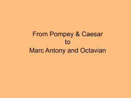 From Pompey to Caesar