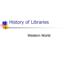 History of Libraries