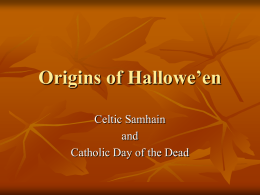 Origins of Hallowe`en