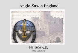 Anglo Saxon - TeacherWeb