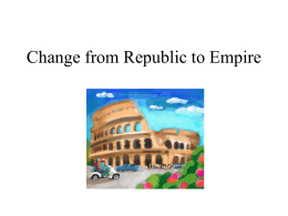 Change from Republic to Empire