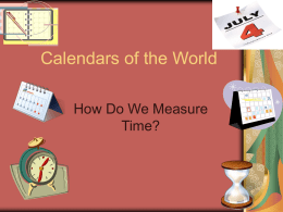 Calendars of the World