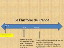 Exemple -- L`Histoire de la France - Partie I