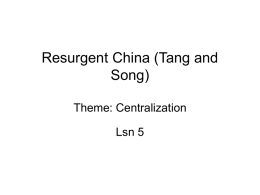 Ancient China and Tang and Song China