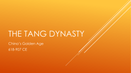 The TANg dynasty - MrsVangelista.com