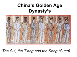 China`s Golden Age Dynasty`s