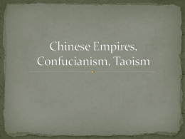 Chinese Empires, Confucianism, Taoism