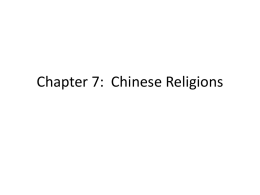 Chapter 7: Chinese Religions