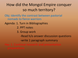 The Mongol Empire