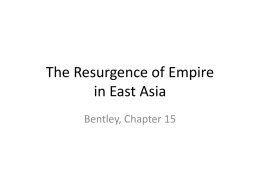 The Resurgence of Empire in East Asia