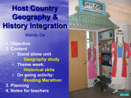 Geography Integration - Media-Swarthmore Chinese School