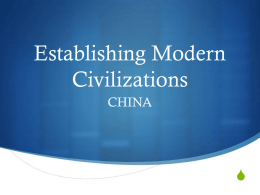Establishing Modern Civilizations