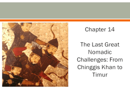 Chapter 14 The Last Great Nomadic Challenges: From Chinggis
