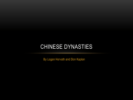 Chinese dynasties