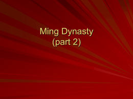 Ming Dynasty (part 2)