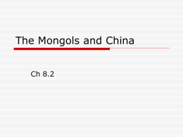 The Mongols and China