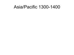Asia and Pacific 1300-1400
