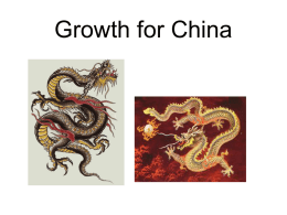 Growth in China ppt