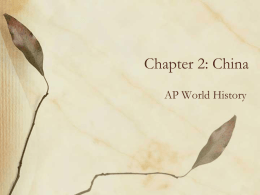 Chapter 2: China - Madison County Schools