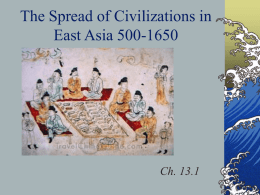 The Spread of Civilizations in East Asia 500-1650