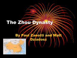 The Zhou Dynasty - kaworldcultures