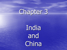 Chapter 3 India and China - The Official Site - Varsity.com