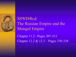 SSWH4b_d – Russians and Mongols PPT