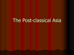 Post-classical Asia