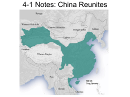 4-1 Notes: China Reunites
