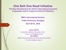 One Belt One Road ----The New Development for China`s