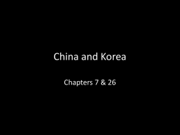 China and Korea